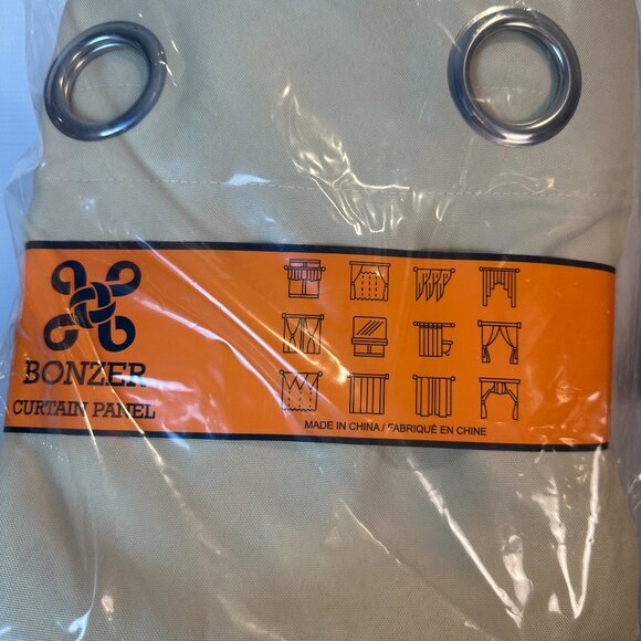 Waterproof Outdoor Curtains for Patio, Premium Thick Privacy (Cream) 53Wx84L - Picture 5 of 6